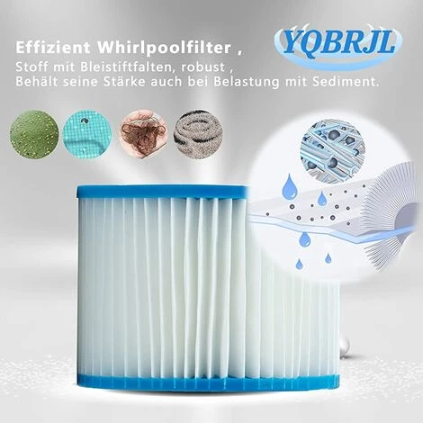 ALMI Pour Le Filtre De Bestway Insert VI, Filtre De Remplacement Du Filtre Pour Lay-z-spa Miami, Pour Vegas, Pour MONACO.Filtre Pour La Bestway VI Pools Cartouche Filtrante,(4pcs) 3 ALMI Pour Le Filtre De Bestway Insert VI, Filtre De Remplacement Du Filtre Pour Lay-z-spa Miami, Pour Vegas, Pour MONACO.Filtre Pour La Bestway VI Pools Cartouche Filtrante,(4pcs) – Image 3