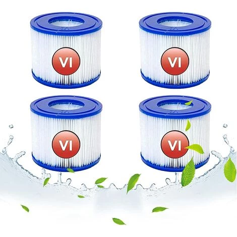 ALMI Cartouches Filtrantes De Rechange Pour Bestway VI, Filtre Cartridge VI Pour Miami, Pour Vegas, Pour Monaco-Taille, Pour Bestway 58323, 58239, 90352E (4 Pièces) 1 ALMI Cartouches Filtrantes De Rechange Pour Bestway VI, Filtre Cartridge VI Pour Miami, Pour Vegas, Pour Monaco-Taille, Pour Bestway 58323, 58239, 90352E (4 Pièces)