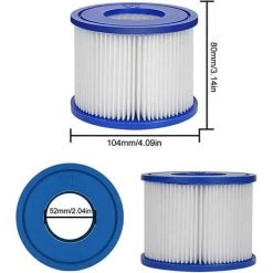 ALMI Lot De 2 Cartouche De Rechange Pour Filtre Bestway Cartouche Filtrante VI Pour Lay-Z-Spa Miami, Vegas, Monaco -Pompe et filtre de piscine Soldes 57115400 3