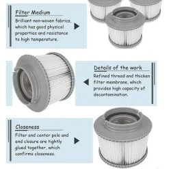 ALMI Cartouche De Filtre Pour Spa Et Jacuzzi - Cartouche De Filtre De Rechange Pour Spa Et Spa Whirlpool -Pompe et filtre de piscine Soldes 57115416 3