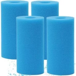 ALMI Lot De 4 éponges Filtrantes Filtre Pour Intex De Type A, Réutilisables Et Lavables, Cartouche En Mousse De Type A Filtre De Pour Intex