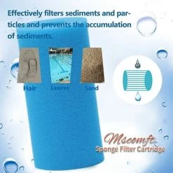 ALMI Lot De 4 éponges Filtrantes Filtre Pour Intex De Type A, Réutilisables Et Lavables, Cartouche En Mousse De Type A Filtre De Pour Intex -Pompe et filtre de piscine Soldes 57117447 4