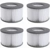 CHANCEY Lot De ４ Cartouches Filtrantes De Rechange, Pour Les Mspa Whirlpool, Les Spa Chauds Et Autres Piscines Gonflables, Convient Aux Modèles De Filtre à Partir De 2020,SEMAket,gris