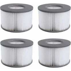CHANCEY Lot De ４ Cartouches Filtrantes De Rechange, Pour Les Mspa Whirlpool, Les Spa Chauds Et Autres Piscines Gonflables, Convient Aux Modèles De Filtre à Partir De 2020,SEMAket,gris