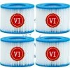 CHANCEY Cartouche Defiltre Piscine Type VI, Pour Bestway Type VI Pool Filter, Taille 6-58323 Pour Filtre Spa Pour Bestway, Pour Nettoyage Filtre Spa, 4Pcs,Bleu,SEMAket