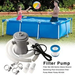 IRISFR Pompe Filtre De Piscine Électrique, Pompe De Filtration Pompe De Circulation De Nettoyeur De Piscine Adaptée Aux Piscines Souterraines, Piscine Gonflable Pour Enfants, Piscine De Support，Lilaris -Pompe et filtre de piscine Soldes 57263358 4