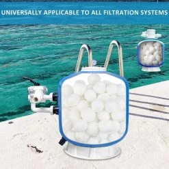 ABCRITAL Filtre Balls Balles De Filtration, Filtre Pour Piscine De 700G/1400G Peut Remplacer 25Kg/50Kg Sable Filtrant, Convient À Divers Systèmes De Filtration Boules De Filtre De Piscine -Pompe et filtre de piscine Soldes 57637574 3