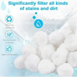 TANABATA Boule Pour Pompe Piscine,350g Balles Filtrantes Réutilisables, Filtre Pour Piscine Alternative Pour 12.5kg De Sable Filtrant,Verre Filtrant Piscine,Filtres à Sable Piscine -Pompe et filtre de piscine Soldes 57756000 3