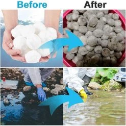 TANABATA Boule Pour Pompe Piscine,350g Balles Filtrantes Réutilisables, Filtre Pour Piscine Alternative Pour 12.5kg De Sable Filtrant,Verre Filtrant Piscine,Filtres à Sable Piscine -Pompe et filtre de piscine Soldes 57756000 4