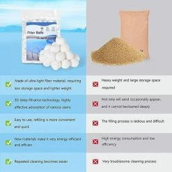 TANABATA Boules De Filtre De Piscine, 500g Balles Filtrantes, Boule Filtre Piscine, Filtre Balls Balles De Filtration Au Lieu De 18 Kg De Sable Filtrant, Pour Piscines, Filtres à Sable, Filtration D'eau -Pompe et filtre de piscine Soldes 57756478 3