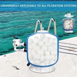 TANABATA Filtre Balls Balles De Filtration, Filtre Pour Piscine De 700g/1400g Peut Remplacer 25kg/50kg Sable Filtrant, Convient à Divers Systèmes De Filtration Boules De Filtre De Piscine -Pompe et filtre de piscine Soldes 57756479 3