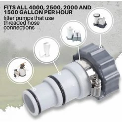 MACARON Adaptateur De Tuyau De Rechange Pour Pompes Adaptateur De Tuyau De Rechange Pour Pompe Filetée Intex Fit ARU LO-Ron -Pompe et filtre de piscine Soldes 58064863 5