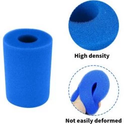 MACARON Filtre Éponge, Éponge De Cartouche Filtrante, éponge De Filtre De Piscine, Cartouche De Remplacement Lavable Réutilisable, Filtre D'éponge De Filtre De Bain à Remous(2 Pièces 20x10cm)LO-Ron -Pompe et filtre de piscine Soldes 58064884 3