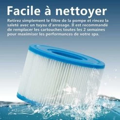REGALI For Intex S1 Lot De 4 Cartouches De Rechange Pour Filtre à Pour Jardin Extérieur Type S1 PureSpa Easy Set Pool Filter Cartridges -Pompe et filtre de piscine Soldes 58282036 4
