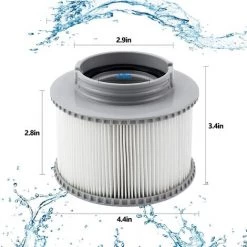 REGALI Filtre De Rechange Pour Ms-pa FD2089 Compatible Avec Toutes Les Cartouches Filtrantes MS-pa Actuelles Et Les Piscines Filtre Spa Gonflable (Version Améliorée) Lot De 2 -Pompe et filtre de piscine Soldes 58282262 3