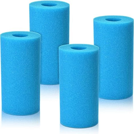 TANABATA 4 Pièces Éponge Filtrante Type A, Cartouche De Filtre En Mousse, Mousse Pour Filtre Piscine, Réutilisables Et Lavables, Filtre En Mousse Pour Spa, Piscine, Jacuzzi 1 TANABATA 4 Pièces Éponge Filtrante Type A, Cartouche De Filtre En Mousse, Mousse Pour Filtre Piscine, Réutilisables Et Lavables, Filtre En Mousse Pour Spa, Piscine, Jacuzzi