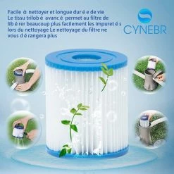 TANABATA Cartouche Filtre Piscine Type I Pour Bestway Pompe De Piscine, Filtre Cartouche Type I, 58093 Filtres Pour Filtre Gonflable De Piscine-Installation Facile-pour Le Nettoyage Des Tuyaux -Pompe et filtre de piscine Soldes 58385556 3