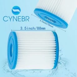 TANABATA Cartouche Filtre Piscine Type I Pour Bestway Pompe De Piscine, Filtre Cartouche Type I, 58093 Filtres Pour Filtre Gonflable De Piscine-Installation Facile-pour Le Nettoyage Des Tuyaux -Pompe et filtre de piscine Soldes 58385556 5
