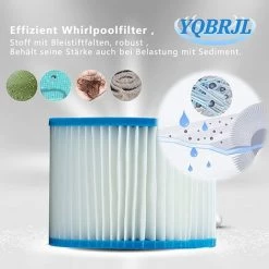 TANABATA Pour Le Filtre De Bestway Insert VI, Filtre De Remplacement Du Filtre Pour Lay-z-spa Miami, Pour Vegas, Pour MONACO.Filtre Pour La Bestway VI Pools Cartouche Filtrante, Taille 6-58323 (4pcs) -Pompe et filtre de piscine Soldes 58385760 3