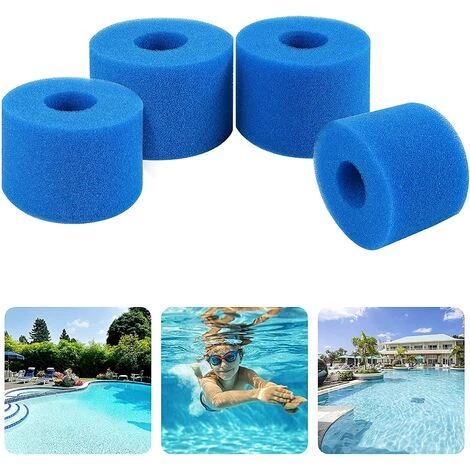TANABATA Éponge Filtrante Type S, Mousse Pour Filtre Piscine, Filtre Piscine Lavable Reutilisable, Filtre Éponge Cartouche, Filtre Spa Reutilisable (4 Pièces) 1 TANABATA Éponge Filtrante Type S, Mousse Pour Filtre Piscine, Filtre Piscine Lavable Reutilisable, Filtre Éponge Cartouche, Filtre Spa Reutilisable (4 Pièces)