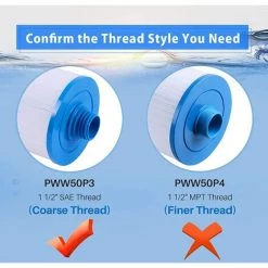 HIASDFLS Cartouche De Filtre De Spa , Pour Filtre À Remous Pleatco Pww50 , Filtre De Spa Pour Filtre De Remplacement Unicel 6Ch-940 Spa Business Whirlpool (2 Pièces） -Pompe et filtre de piscine Soldes 58678023 4