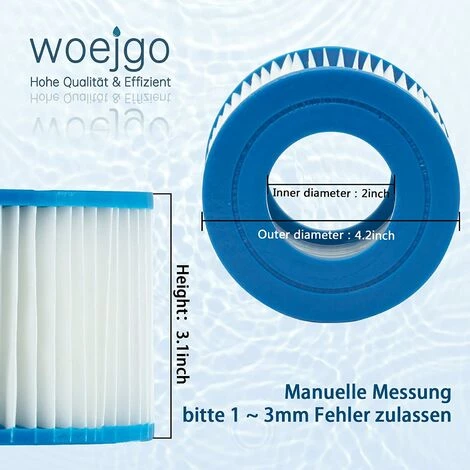 GDRHVFD 8Pcs Cartouches Filtrantes Pour Piscine De Type Vi Pour Bestway Taille 6-58323 4 GDRHVFD 8Pcs Cartouches Filtrantes Pour Piscine De Type Vi Pour Bestway Taille 6-58323 – Image 4