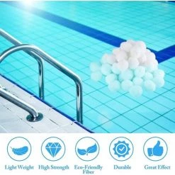 FVBJD Boules De Filtre De Piscine,Balles Filtrantes Piscine,Balle Filtrante Piscine,Piscine Filtres à Sable Filtrage,Balles Filtrantes Réutilisables,Filtre Pour Piscine. -Pompe et filtre de piscine Soldes 58754785 5
