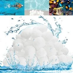 FVBJD Boules De Filtre De Piscine 700g,Balle Filtrante Piscine,Alternative Pour 25 Kg De Sable,Filtre Pour Système De Filtre à Sable,Boules De Filtre Réutilisables De Piscine,Filtrage De L'eau