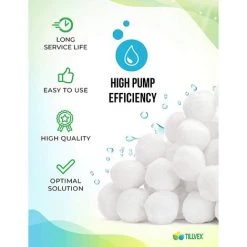 FVBJD ® Balles Filtrantes Pour Piscine 700 G | Filtre Pour Système De Filtre à Sable | Remplace 25 Kg De Sable Filtrant | Boules Filtrantes Extra Durables Pour Une Eau Claire -Pompe et filtre de piscine Soldes 58754811 2