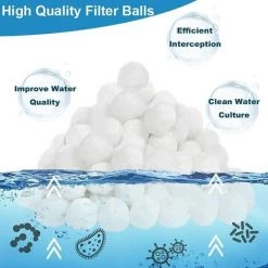 FVBJD Balles Filtrantes 700g, Balles Filtrantes Pour Piscine, Système De Filtration à Sable Alternative Pour 25 Kg De Sable Filtrant, Accessoires De Rechange Pour Filtre De Piscine, Pompe De Filtration 7 FVBJD Balles Filtrantes 700g, Balles Filtrantes Pour Piscine, Système De Filtration à Sable Alternative Pour 25 Kg De Sable Filtrant, Accessoires De Rechange Pour Filtre De Piscine, Pompe De Filtration -Pompe et filtre de piscine Soldes 58754820 3