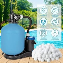 FVBJD Balle Filtrante 700 G, Boules De Filtre De Piscine, Réutilisables, Remplace 25 Kg De Sable Filtrant, Matériau Léger, Billes Filtrantes Pour Divers Systèmes De Filtration De Piscine, Filtre D'aquarium -Pompe et filtre de piscine Soldes 58754823 2