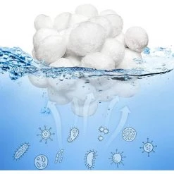 FVBJD Boules De Filtre De Piscine 700g Balles Filtrantes Alternative Pour 25 Kg De Sable, Filtrant Balles Média Filtre à Fibres Pour Piscine Filtres à Sable Filtrage De L'eau. -Pompe et filtre de piscine Soldes 58754829 5
