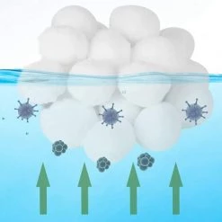 FVBJD Balle Filtrante Piscine,Balles Filtrantes,Boules De Filtre De Piscine, 700g Remplacent 25kg De Sable Filtrant,Convient Aux Grandes Piscines, Aquariums, Filtres De Piscine, Produits De Piscine (700G) -Pompe et filtre de piscine Soldes 58754830 4