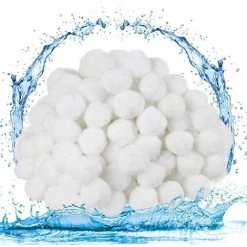 FVBJD Balles Filtrantes, 700g Boules De Filtre De Piscine, Alternative Pour 25kg De Sable Filtrant, Filtre Pour Piscine, Média Filtre à Fibres Pour Piscine Filtres à Sable Filtrage De L'eau