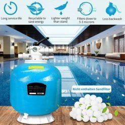 FVBJD 900g Boules De Filtre De Piscine Balles Filtrantes Balles De Filtration Filtre Balls Réutilisables Peut Remplacer 57 Kg Sable Filtrant Sable De Quartz,Convient Systèmes De Filtration -Pompe et filtre de piscine Soldes 58754837 3