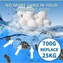 FVBJD Filtre Balls Balles De Filtration, Filtre Pour Piscine De 700g Peut Remplacer 25kg Sable Filtrant, Convient à Divers Systèmes De Filtration Boules De Filtre De Piscine -Pompe et filtre de piscine Soldes 58754843 2