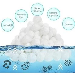 FVBJD Balles Filtrantes 1400g,Boules De Filtre Réutilisables De Piscine,Alternative Pour 50 Kg De Sable,Boules De Filtre De Piscine Pour Piscines Intérieure Et Extérieure,Média Filtre à Fibres Pour Piscine 7 FVBJD Balles Filtrantes 1400g,Boules De Filtre Réutilisables De Piscine,Alternative Pour 50 Kg De Sable,Boules De Filtre De Piscine Pour Piscines Intérieure Et Extérieure,Média Filtre à Fibres Pour Piscine -Pompe et filtre de piscine Soldes 58754844 3