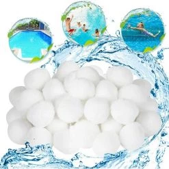 FVBJD 700G Balle Filtrante Piscine,Filtre Pour Piscine,Média Filtre à Fibres,de 1000g Remplacent 36kg De Sable Filtrant,Billes Filtrantes Pour Piscines Intérieure Et Extérieure(1000g)