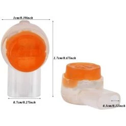 FVBJD 200pcs Connecteurs De Câble à UY2, Connecteur Épissure Rapide Terminaux Étanche Avec Bouton Transparent Orange -Pompe et filtre de piscine Soldes 58758239 2