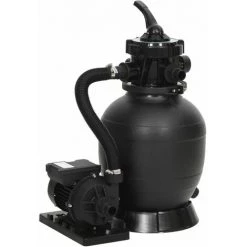 INLIFE Filtre à Sable De Piscine Avec Vanne 6 Voies Noir