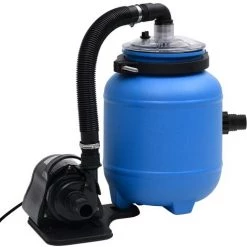 INLIFE Pompe De Filtration De Piscine Noir Et Bleu 4 M³/h -Pompe et filtre de piscine Soldes 59171542 4