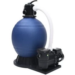 INLIFE Filtre à Sable Avec Vanne 7 Voies Et Pompe 1000 W Bleu Et Noir - 0 -Pompe et filtre de piscine Soldes 59173075 3