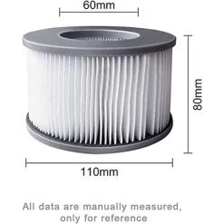 EINEMGELD Lot De 6 Filtres De Jacuzzi Pour Piscines Gonflables MSPA, Version Améliorée, Cartouche De Filtre Compatible Avec Tous Les Jacuzzi Actuels -Pompe et filtre de piscine Soldes 59433919 3