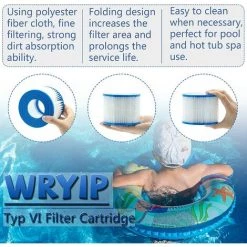 EINEMGELD Filtre VI Cartouche Pour Bestway Lay-Z-Spa, Cartouches Filtrantes Rechange Pour Miami Vegas Monaco BW58323, Pour Bestway 58239 (4 Pièces) 7 EINEMGELD Filtre VI Cartouche Pour Bestway Lay-Z-Spa, Cartouches Filtrantes Rechange Pour Miami Vegas Monaco BW58323, Pour Bestway 58239 (4 Pièces) -Pompe et filtre de piscine Soldes 59434053 3