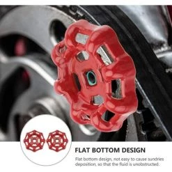 GALOZZOIT Volant De Vanne En Fer 2 Pièces Rouge 7x7mm Poignées De Partie Supérieure Pour Vanne D'arrêt Vanne à Siège D'angle Vanne à Siège Droit Vanne à Siège Tuyau D'eau -Pompe et filtre de piscine Soldes 59853230 4