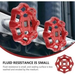 GALOZZOIT Volant De Vanne Fer Rouge 7x7mm Poignées De Partie Supérieure Pour Vanne D'arrêt Vanne à Siège D'angle Vanne à Voie Droite Vanne à Siège Droit Conduite D'eau -Pompe et filtre de piscine Soldes 59853303 3