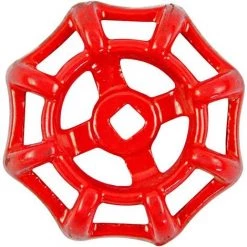 GALOZZOIT Vanne Volant En Fer Vanne à Boisseau Sphérique Vanne D'arrêt Robinet Tuyau D'eau Partie Supérieure Poignée 6x6mm 50g (rouge)
