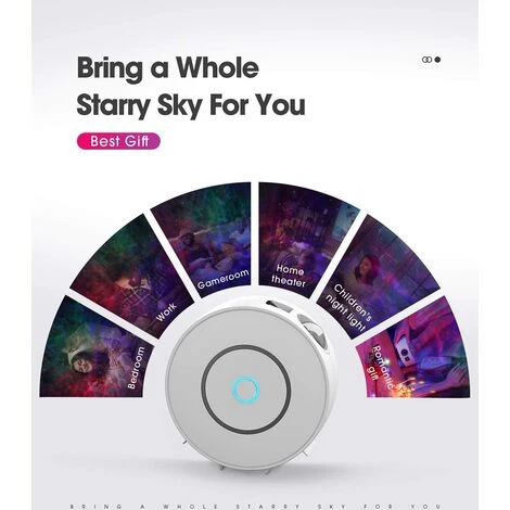 PREMIER LED Alexa Projecteur étoiles Rotatif,SUPPOU Planetarium Projecteur Led Intelligent,Veilleuse,Gradation/Contrle Vocal/Connexion WiFi/Minuterie,Chambre,Cadeau,Paques, Avec Alexa, Google Compatible 2 PREMIER LED Alexa Projecteur étoiles Rotatif,SUPPOU Planetarium Projecteur Led Intelligent,Veilleuse,Gradation/Contrle Vocal/Connexion WiFi/Minuterie,Chambre,Cadeau,Paques, Avec Alexa, Google Compatible – Image 2