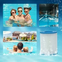 JOORRT Lot De 2 Cartouches Filtrantes Piscine Pour Bestway II, Taille 2, Filtre Pour Piscine Type 2 -Pompe et filtre de piscine Soldes 60667999 2