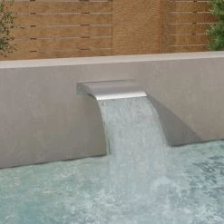 FIMEI Fontaine De Piscine Argenté 45x9x26 Cm Acier Inoxydable